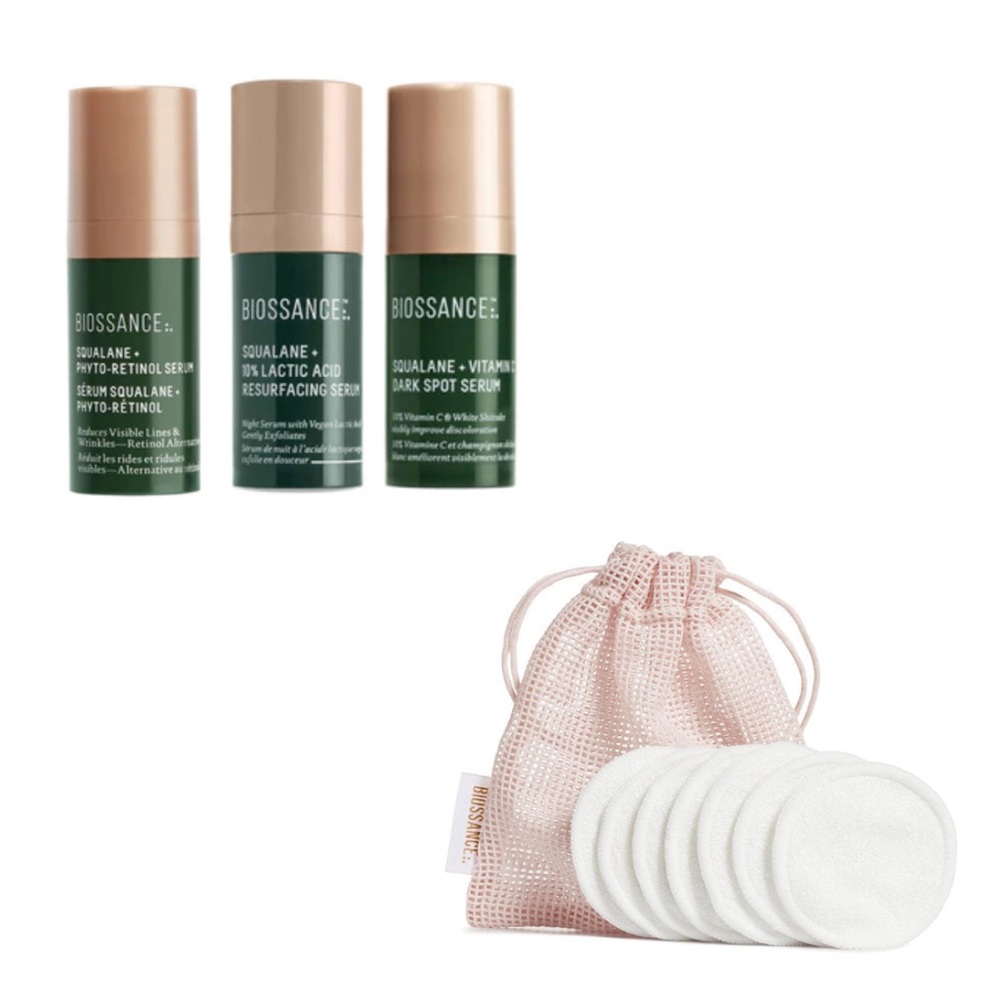 Biossance Super Serum Minis & Reusable Cotton Pads